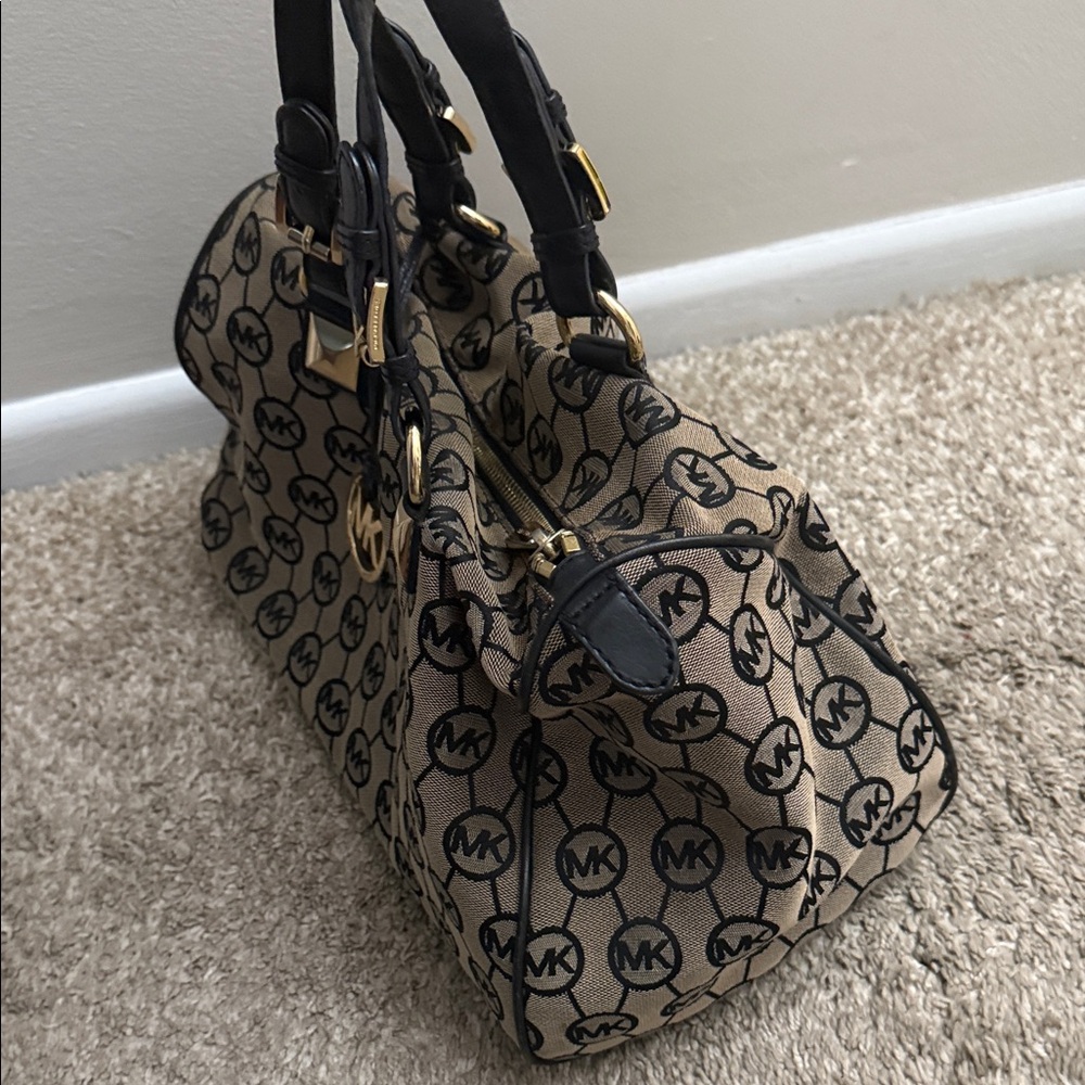 Michael Kors Tan and Black Satchel - Picture 4 of 5
